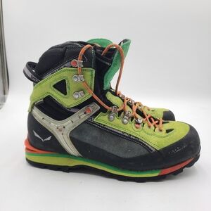 B5 SALEWA MS Condor EVO GTX Mountaineering Boots UK 10.5 Gore-tex Black/Cactus